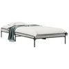 vidaXL Bedframe bewerkt hout en metaal grijs sonoma eiken 75x190 cm