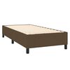 vidaXL Boxspring met matras en LED stof donkerbruin 90x190 cm