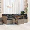 vidaXL Tuin Sofa Set met kussen 7 pcs Grijs