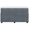vidaXL Boxspring met matras fluweel donkergrijs 120x200 cm