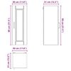 vidaXL Keukenkast met plank 2 pcs Oudhout 30 x 31 x 80 cm Bewerkt hout