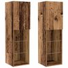 vidaXL Tv-meubelset met LED-striplichten 6 pcs Oud hout Bewerkt hout