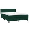 vidaXL Boxspring met matras fluweel donkergroen 140x210 cm