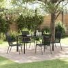 vidaXL Tuin Eetset 5 pcs Zwart Textilene en staal
