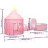 vidaXL Kinderspeeltent met 250 ballen 301x120x128 cm roze