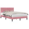 vidaXL Bedframe met hoofdeinde Roze 140 x 200 cm Fluweel