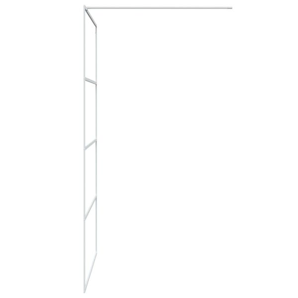 vidaXL Inloopdouchewand 115x195 cm transparant ESG-glas wit