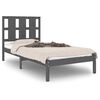 vidaXL Bedframe massief grenenhout grijs 100x200 cm