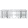 vidaXL Gabion Verhoogd Bed Zilver 200 x 50 x 60 cm