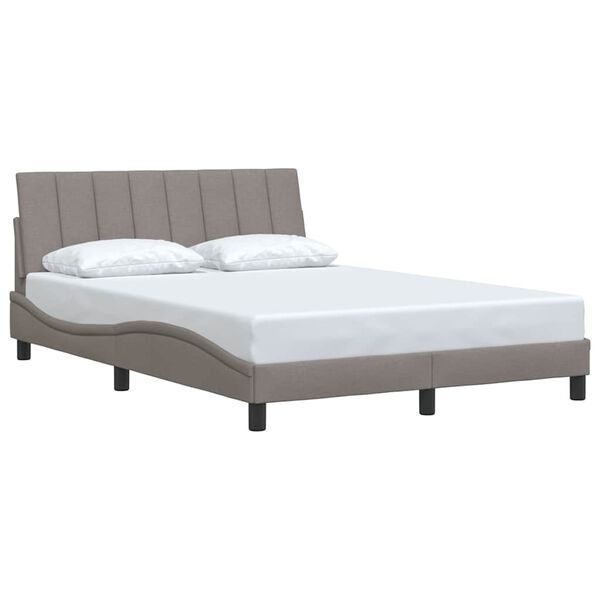 vidaXL Bedframe zonder matras "Hanko" stof taupe 140x200 cm