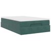 vidaXL Ottoman bed met matras 120x200cm fluweel donkergroen
