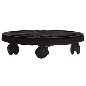 vidaXL Plantentrolley met wielen 170 kg diameter 30 cm zwart