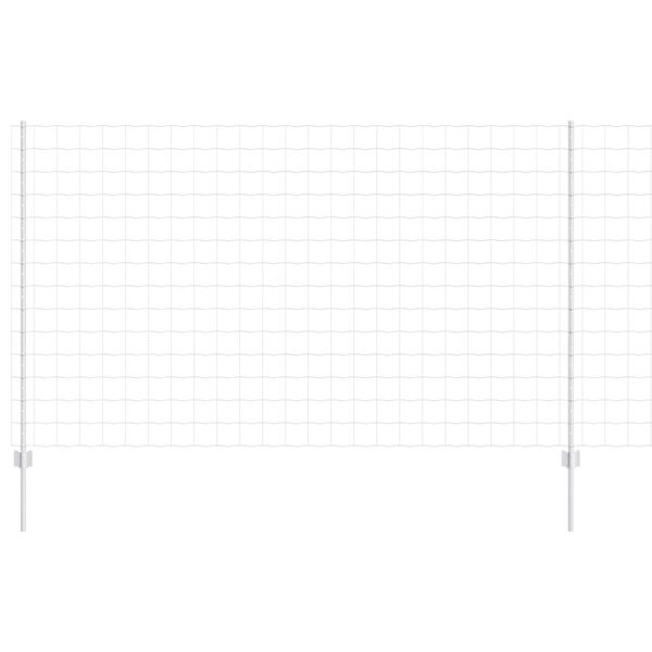 vidaXL Hek met Paal Zilver 1,4 x 10 m Staal