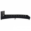 vidaXL Bedframe met LED kunstleer zwart 140x200 cm