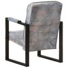 vidaXL Fauteuil 60x75x90 cm echt geitenleer grijs