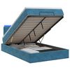 vidaXL Ottoman Bed met Matrassen en LED Donkerblauw 120 x 190 cm