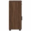 vidaXL Badkamer Kast Bruin Eiken 30 x 35 x 80 cm Bewerkt hout & Metaal