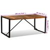 vidaXL Eettafel 180 cm massief gerecycled hout