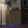 vidaXL LED Sideboard Sonoma Eiken 71 x 34,5 x 75 cm Bewerkt hout