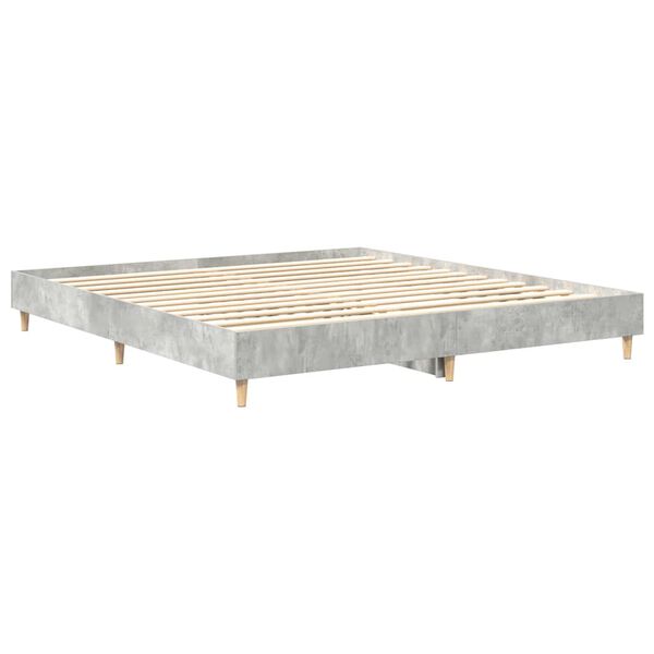 vidaXL Bedframe zonder matras 160x200 cm spaanplaat betongrijs