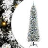 vidaXL Kunstkerstboom met 300 LED Wit 240 cm PVC en Metaal en Plastic