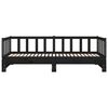 vidaXL Slaapbank uitschuifbaar massief grenenhout zwart 2x(90x200) cm