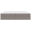 vidaXL Opbergbed met matras met matras Taupe 200 x 200 cm Polyester