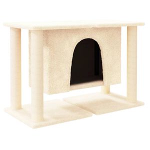 vidaXL Kattenmeubel met sisal krabpalen 50 cm cr&egrave;mekleurig