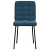 vidaXL Eetkamerstoelen 4 st fluweel blauw