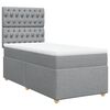 vidaXL Boxspring met matras stof lichtgrijs 100x200 cm