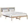 vidaXL Bedframe Lichtgrijs 135 x 190 cm Massief grenenhout