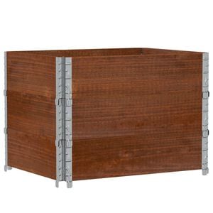 vidaXL Palletopzetranden 3 st 80x60 cm massief grenenhout bruin