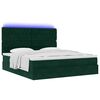 vidaXL Ottoman bed met matrassen en LED's 180x200cm fluweel