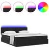 vidaXL Bed met LED-striplichten met opslag Zwart 200 x 200 cm Fluweel