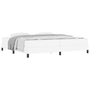 vidaXL Bedframe met matras Puur Wit 200 x 200 cm Stof