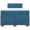 vidaXL Boxspring met matras fluweel blauw 120x200 cm