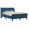 vidaXL Bedframe met matras met matras Blauw 140 x 200 cm Fluweel