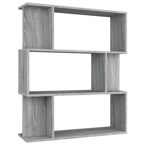 vidaXL Boekenkast / kamerscherm 80x24x96 cm bewerkt hout grijs sonoma