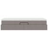 vidaXL Opslag bed met matras met matras Taupe 90 x 200 cm Polyester