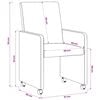 vidaXL Eetkamerstoelen met Wieltjes 2 pcs Wijnrood 57 x 66 x 94 cm