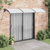 vidaXL Deurluifel 300x75 cm polycarbonaat zwart en transparant