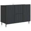 vidaXL Dressoir met lade Zwart 89 x 34,5 x 62 cm Bewerkt hout