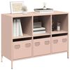 vidaXL Dressoir 101,5x39x73,5 cm koudgewalst staal roze