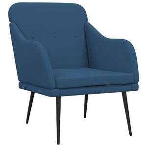 vidaXL Fauteuil 63x76x80 cm stof blauw