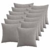 vidaXL Kussensloop 12 pcs HEERLEN Lichtgrijs 40 x 40 cm corduroy