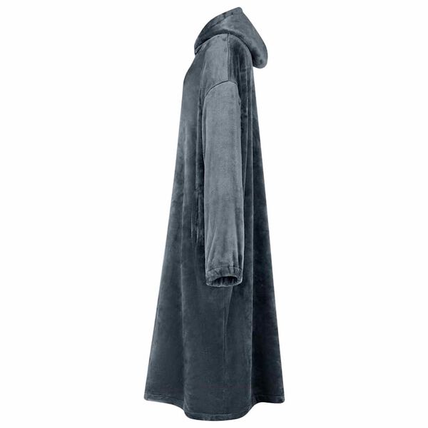 vidaXL Deken hoodie Marineblauw m Flanel