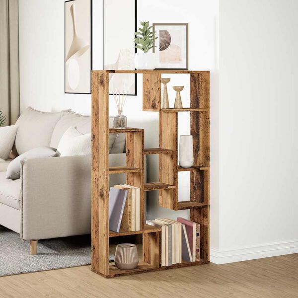 vidaXL Boekenkast 72x20x120,5 cm bewerkt hout oud houtkleurig