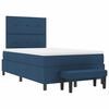 vidaXL Boxspringbed met matras met hoofdeinde Blauw 120 x 200 cm Stof