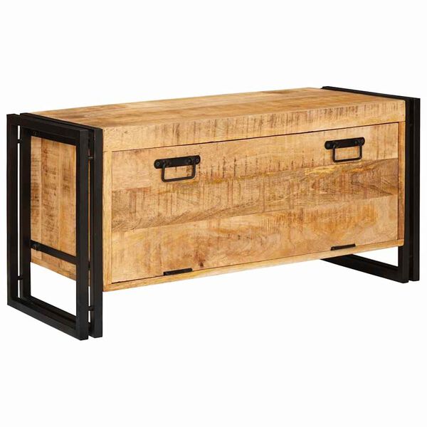 vidaXL Schoenenkast met plank Bruin 90 x 38 x 45 cm massief mangohout