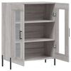 vidaXL Dressoir 69,5x34x90 cm bewerkt hout grijs sonoma eikenkleurig